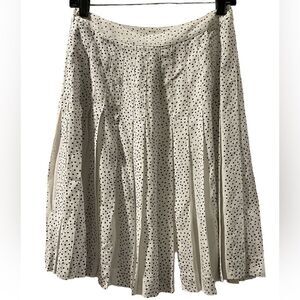 NWT Seven For All Mankind Pleated skirt White with black spot small retail $345